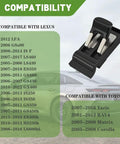 Fuel Door Spring For Toyota RAV4 Corolla Matrix Yaris And Lexus ES GS IS Models Replacement Gas Cap Spring Clip OEM 77360 30070 77360 30030 Easy Install Car Accessories shown with compatibility list.