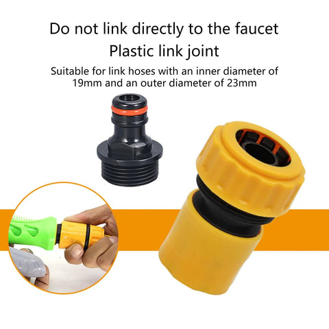Garden Hose Quick Connect Fittings Pack Of 2 3/4 Inch GHT Male Nipples Adapters For Water Coupling Universal Repair Leak-Proof Connectors For Major Hose Brands DIY Gardeners