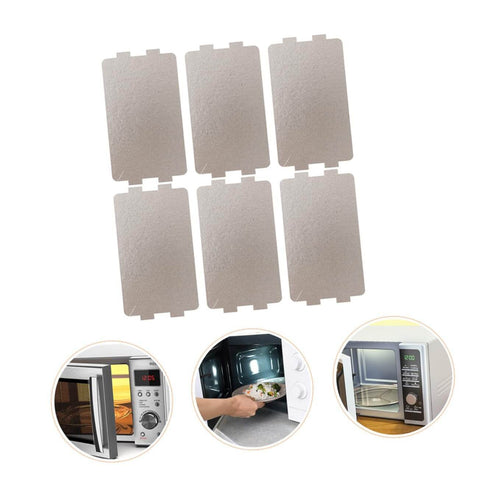 Six Piece Microwave Waveguide Mica Sheet Insulation Covers Set, heat resistant protective shield for microwave oven cavity