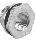 Bulkhead Pipe Fitting Connector One Quarter To Two Inch Female BSPT Stainless Steel 316L 304 Water Tank Hole Drainer Coupler Heavy Duty