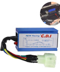 High Performance GY6 6 Pin AC Racing CDI Box For 50cc 125cc 150cc Chinese Scooter Go Kart ATV Dirt Bike, blue aluminum body.