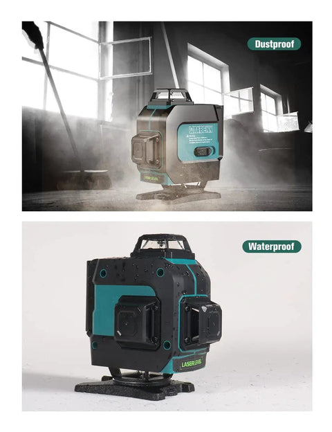 Self Leveling Laser Level With 4x360 Degree Green Cross Lines for Whole Room, dustproof and waterproof design