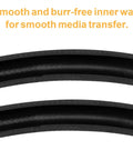 Rugged NBR Fuel Line Hose Half Inch ID showing smooth, burr-free inner wall for smooth media transfer.