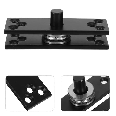 Heavy Duty 360 Degree Hidden Door Hinge In Matte Black Stainless Steel With Concealed Pivot For Cabinets And Secret Bookcase Doors Smooth Glide Bearing System That Resists Jams And Handles Heavy Loads
