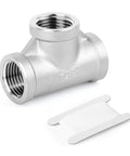 304 Stainless Steel Tee Pipe Fittings 2 Inch By 2 Inch By 2 Inch NPT Female Connector For Plumbing And Industrial Piping