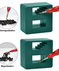 Dual Function Pro Grade Magnet Tool And Demagnetizer For Screwdriver Tips, Bits And Precision Construction Tools in use