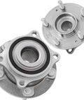 2-Pack Front Wheel Hub Bearing Assembly Replacement - Direct Fit, OEM-Grade, Plug-And-Play for Hyundai and Kia models, front view