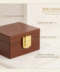 Gold Box Latch Closure For Jewelry Boxes, Craft Chests, And Small Containers, Zinc Alloy Hardware 25x20mm on wooden box