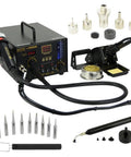 4 In 1 SMD Hot Air Rework Station With 70W Soldering Iron Vacuum Pickup And Smoke Absorber Digital Temperature Control Fast Heat Pro Electronics Repair Tool