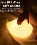 Under The Sea Nursery Night Light Whale Lamp For Baby And Toddler Room Soft Silicone Ocean Theme Nightlight Rechargeable
