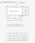 4 Pin Waterproof Electromagnetic Pushbutton Switch, On Off, With Power Off And Under Voltage Protection, 120V, 1/2HP, 16A/12A, CE ROHS, Durable Panel-Mount Micro Switch For Harsh Environments mounting size diagram