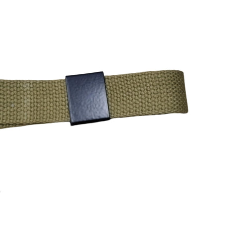 Two Point Canvas Rifle Sling In US GI Pattern With One And A Quarter Inch Swivels, OD Green, 48 Inch Length (45 Inch Fully Extended), strap close-up