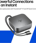 Thunderbolt 4 Docking Station Serving 280W Straight Fire Charge with USB-C ports and cables, ideal for quick connections.