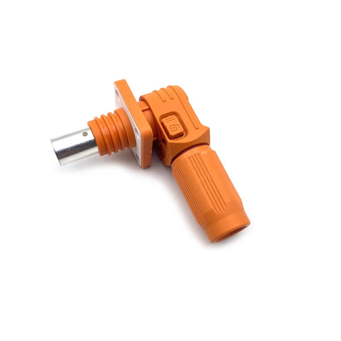 Heavy Duty 120A Battery Energy Storage Connector 25mm Wire Crimp Terminal with right angle plug socket, IP67 waterproof.