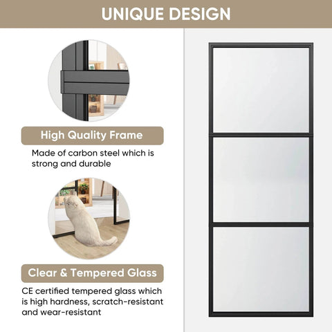 Double Barn Door Set 72 By 84 Inches With 12 Ft Hardware Kit And Soft Close Clear Tempered Glass Panels 36x84 In Each