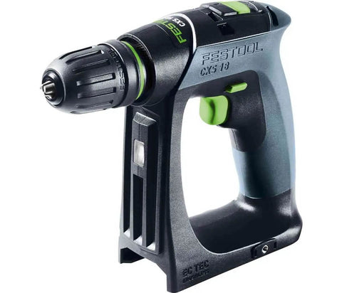 Rugged 18V Cordless Drill With Keyless Chuck And Belt Clip Compact Ergonomic Handle showing the drill's C-handle and keyless chuck.