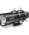 Upgraded 70mm FMC Guide Scope Kit With Double Helical Focuser in black aluminum, deluxe finder for telescopes, side view