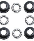 Four Pack Bicycle Rear Hub Cups Three Eighths Inch Ball Bearing Retainer For Mountain Road And Training Bikes Carbon Steel Durable Bike Hub Accessories