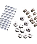 Professional Furniture Connector Screws Set With Cam Fittings Bolts Dowels For Cabinet And Dresser Assembly Silver Iron And Aluminum Alloy Fasteners