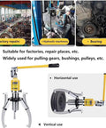 Beefy Heavy Duty Hydraulic Gear Puller Kit 50T With 19.6 Inch Jaws 2-3 Jaw Bearing Puller for Gears Hubs Pulleys tool image