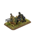 Badass 2cm Quad Flak Gun Platoon for 15mm WWII Miniatures, German artillery crew operating unpainted gun model on field base