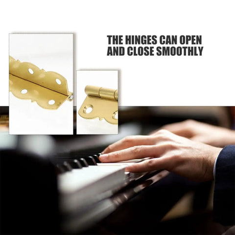 Copper Butt Hinges 4 Pack For Cabinet Doors And Tool Boxes with smooth surface, shown opening and closing smoothly