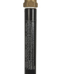 Close-up of pipe label on Wheeled Sprinkler With 1 Inch Head And 3 Nozzles For Big Yard Coverage 120 Foot Diameter Reaches 11,000 Sq Ft