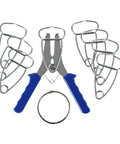 Spring Loaded Feather Tong Miter Clamping Set For Woodworking Pros With 8 Heavy Duty Vise Tools Perfectly Built To Hold Trims And Frames Tight During Glue Ups Like A Total Breeze, stainless steel clamps with plier