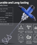 Image of 1800W Electric Concrete Mixer With 7 Speed Control, Beast Heavy Duty Cement Mixer Drill Tool For Concrete Mortar Grout Drywall Mud And Thinset, Portable Handheld Paddle Mixer with specifications.