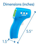 Dimensions graphic of Non Contact Infrared Thermometer For Forehead Food And Bath Use Fast Accurate Readings For Adults Kids And Babies Hygienic Touchless Digital Thermometer Now, 5.5 inches long