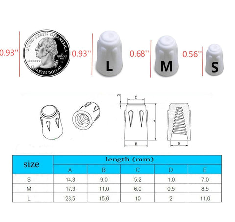 Ceramic wire nut caps set (S/M/L) for high-temp repairs; white ceramic, 30-pack, 18-8 AWG.