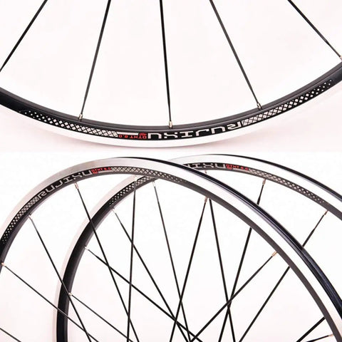 700C Carbon Hub Wheelset For Road Bikes With Aluminum Rim Quick Release Disc Brakes Ultra Lightweight Double Wall