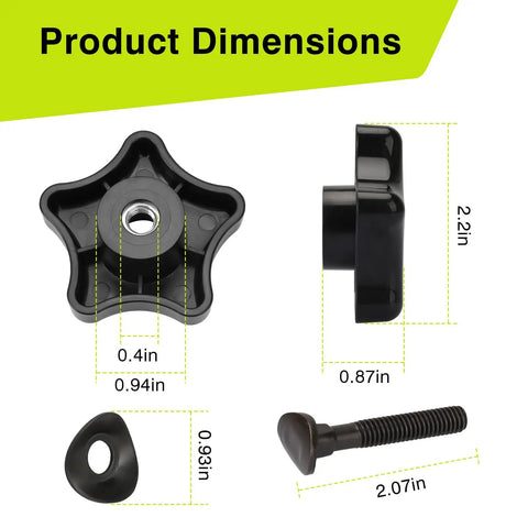 Dimensions for Toro Compatible Handle Knob And Screw Bolt Washer Kit For Lawn Mowers And Snow Blowers Replacement Parts