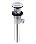 Heavy Duty Bathroom Sink Drain Stopper Assembly With Lift Rod And Overflow In Chrome Finish Fits Standard Drains