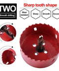 Bi Metal Hole Saw Set M42 HSS Ten Diameters 75mm Through 120mm with sharp tooth shape and smooth drilling guide
