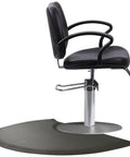 Anti Fatigue Salon Mat For Hair Stylists Standing All Day With Super Comfy Cushion Black Semi Circle Floor Mat For Barber Shops