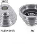 Heavy Duty Aluminum Pagoda Pulley For Benchtop Drill Press V Belt Drive 14Mm To 22mm With 5 Step Adjustable Speed Control showing size and diameter details.