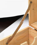 Two Pack Wooden Box Positioning Tripod Lid Hinge Set With Folding Support Corner Removable Hardware on wooden craft box