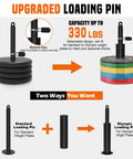Dual Pulley Weight Cable System For Home Gym Upgrade with adjustable loading pin for standard and Olympic plates, 330 lbs capacity.