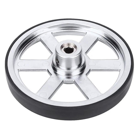 Beefy 90mm Industrial Robot Wheels With Built In D Type Steel Shaft Hub For DIY Robots And Vehicle Projects Metal Wheel With Rubber Tread