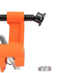 Pro Grade Deep Reach Clamp And Spreader Fixture For Three Quarters Inch Pipe With Two And A Half Inch Reach Micro Adjustable Tightness From The Outboard End Reversible Fixed Head And Works With Black Or Galvanized Pipe, components shown.