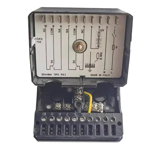 UV1 Flame Detector Accessory In Sleek Brown Finish Designed For Reliable Fire Hazard Monitoring Inside Manufacturing Plants And Vehicles Built Tough As Nails To Handle Daily Wear And Tear Without Skipping A Beat, showing internal electrical connections.