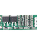 Top Shelf 5S 18650 Battery Charge And Discharge BMS Protection Board With Dead Nuts Accurate Tracking Heavy Duty 18V 21V 15A Circuit, top view with components.