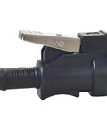 3/8 Inch Fuel Line Connector for OMC Johnson Evinrude Outboard Engines, durable nylon body, side view showing barb.