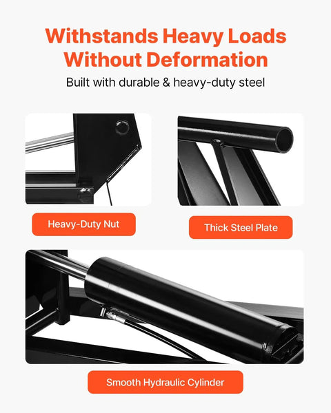 Heavy Duty Hydraulic Dump Lift Kit for Trailers and Trucks, 22,000 Lb Capacity, 10 Ton Max Load components including steel and cylinder