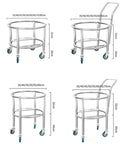 Kickass Heavy Duty Drum Rack And Commercial Soup Pot Trolley For Rolling 50 Cm Adjustable Barrels With Sturdy Steel Build displayed from different angles.