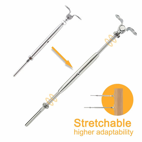 36 Pairs Stainless Steel Cable Railing Kit For 1 Eighth Inch Wire Rope With 180 Degree Adjustable Swage Toggle Turnbuckles And End Fittings