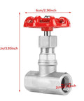 Beefy 1/2 Inch DN15 Stainless Steel Gate Valve Shut Off Valve For Water Oil Gas With Female Threaded Connection 304