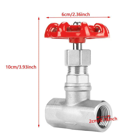 Beefy 1/2 Inch DN15 Stainless Steel Gate Valve Shut Off Valve For Water Oil Gas With Female Threaded Connection 304