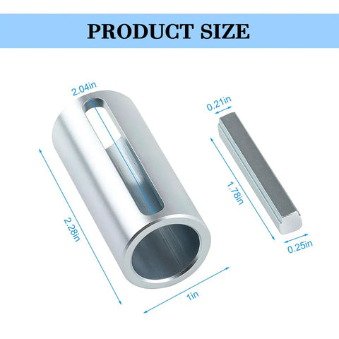 Crankshaft Sleeve Adapter Three Quarters To One Inch Pulley Bore Reducer Bushing With Step Key size dimensions